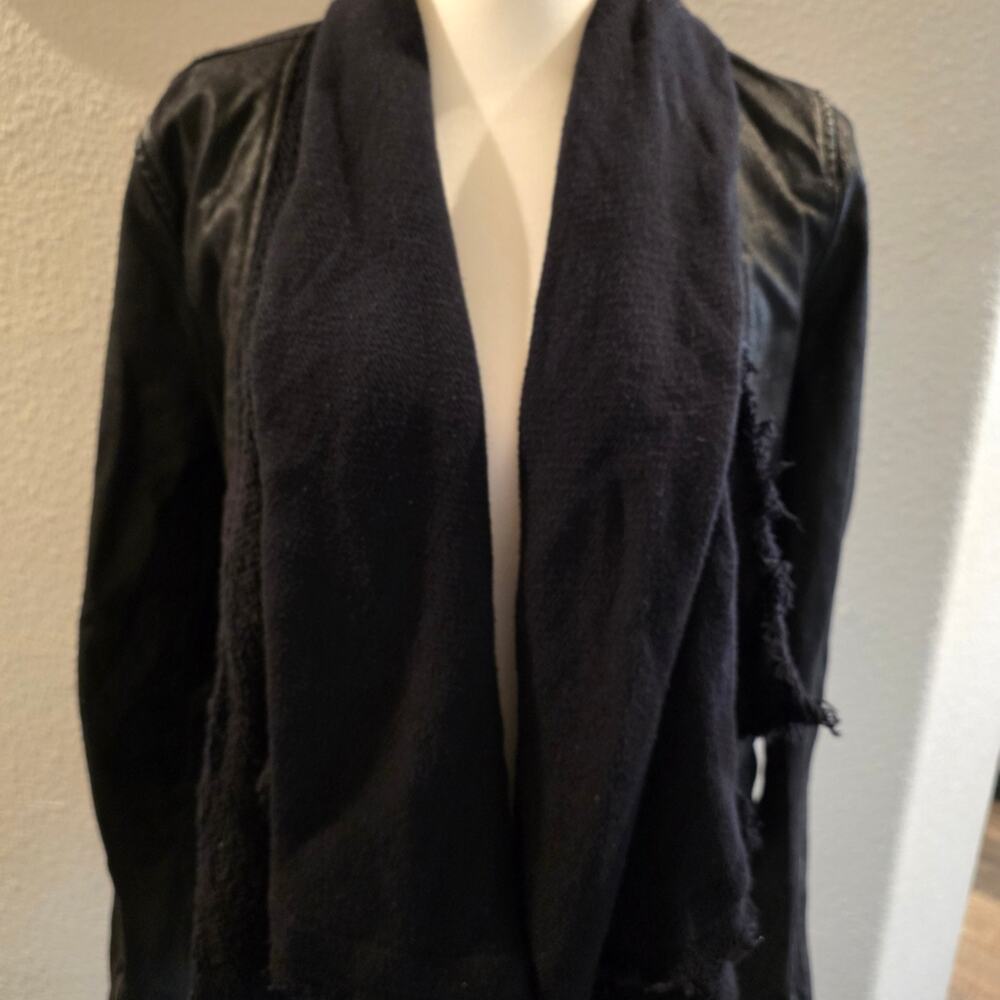 Free People Black Open-Front Cardigan